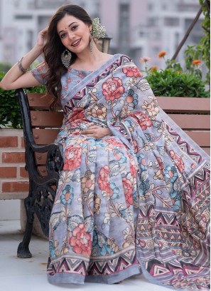 Aristocratic Grey Trendy Saree