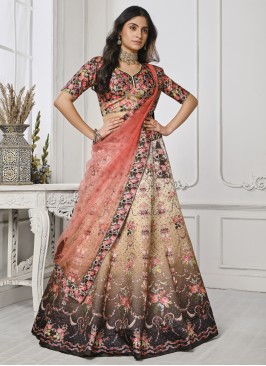 Aristocratic Multi Colour Swarovski Designer Lehenga Choli