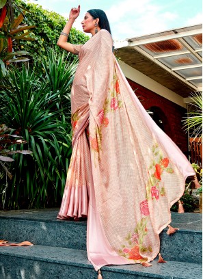 Aristocratic Print Party Contemporary Style Saree