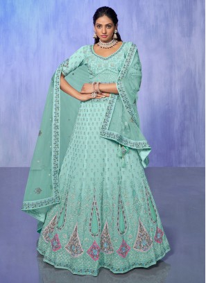 Aristocratic Resham Sangeet Trendy Lehenga Choli