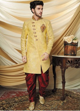 Aristocratic Yellow Indo Western Set