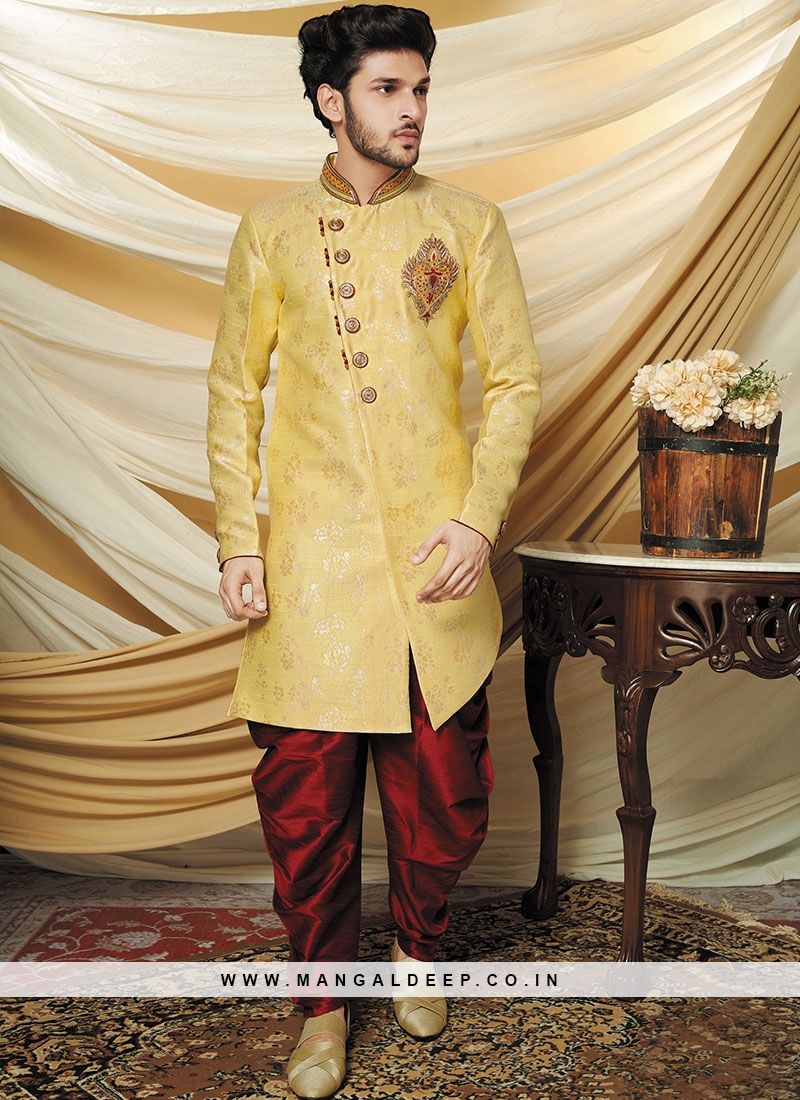 Aristocratic Yellow Indo Western Set