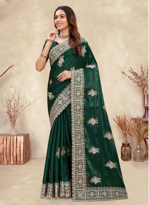 Arresting Diamond Wedding Contemporary Style Saree