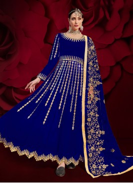 Arresting Faux Georgette Festival Floor Length Anarkali Suit