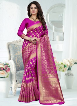 Art Banarasi Silk Traditional Designer Saree in Ra