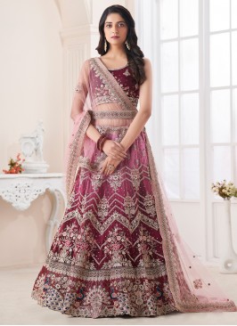 Art Silk Designer Lehenga Choli in Purple