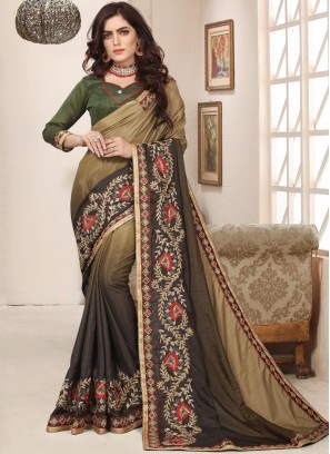 Art Silk Green Trendy Saree