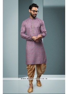 Artisanal Fusion Kurta Pyjama - Contemporary Print