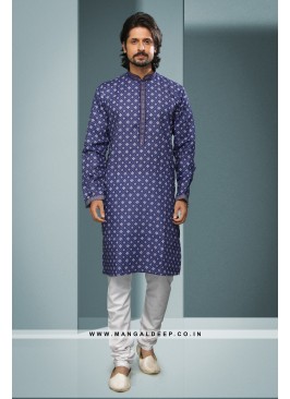 Artisanal Fusion Kurta Pyjama - Contemporary Print