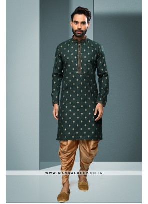 Artisanal Fusion Kurta Pyjama - Contemporary Print, Embellished with Pintex Work