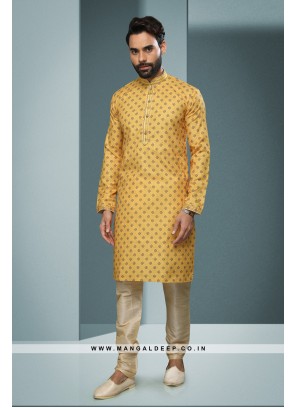 Artisanal Fusion Kurta Pyjama - Contemporary Print, Embellished with Pintex Work