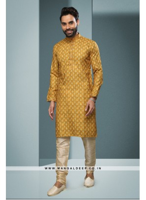 Artisanal Fusion Kurta Pyjama - Contemporary Print, Embellished with Pintex Work