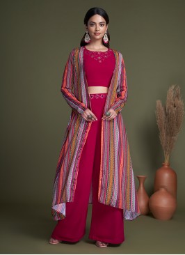 Artistic Embroidered Festival Palazzo Salwar Kameez