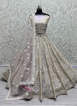 Artistic Mauve  Thread Work Net Designer Lehenga Choli