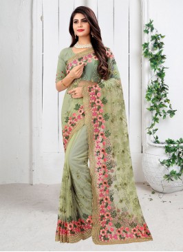 Aspiring Embroidered Festival Classic Designer Saree