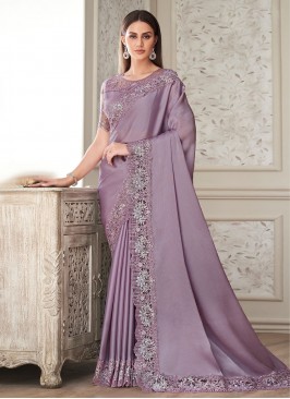 Aspiring Embroidered Wedding Contemporary Saree