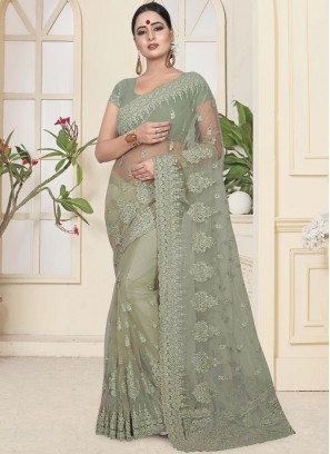 Aspiring Net Resham Traditional Saree