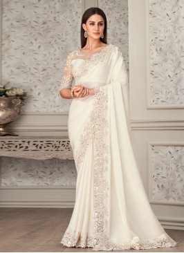 Astonishing Georgette Satin Party Contemporary Saree