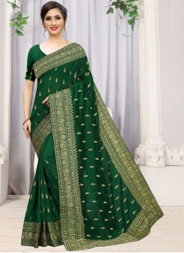 Astonishing Green Traditional Saree