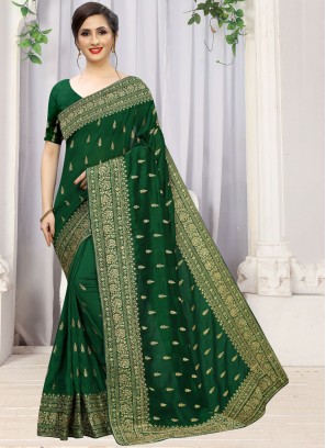 Astonishing Green Traditional Saree