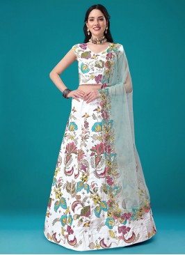 Astonishing Satin Silk A Line Lehenga Choli