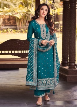 Astounding Embroidered Jasmin Bhasin Trendy Salwar Kameez