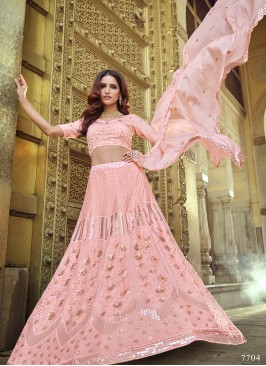 Astounding Faux Georgette Lehenga Choli