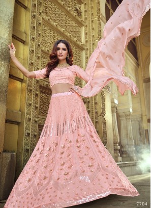 Astounding Faux Georgette Lehenga Choli