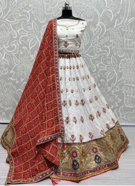 Astounding Silk Embroidered Lehenga Choli