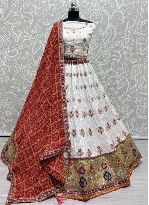 Astounding Silk Embroidered Lehenga Choli