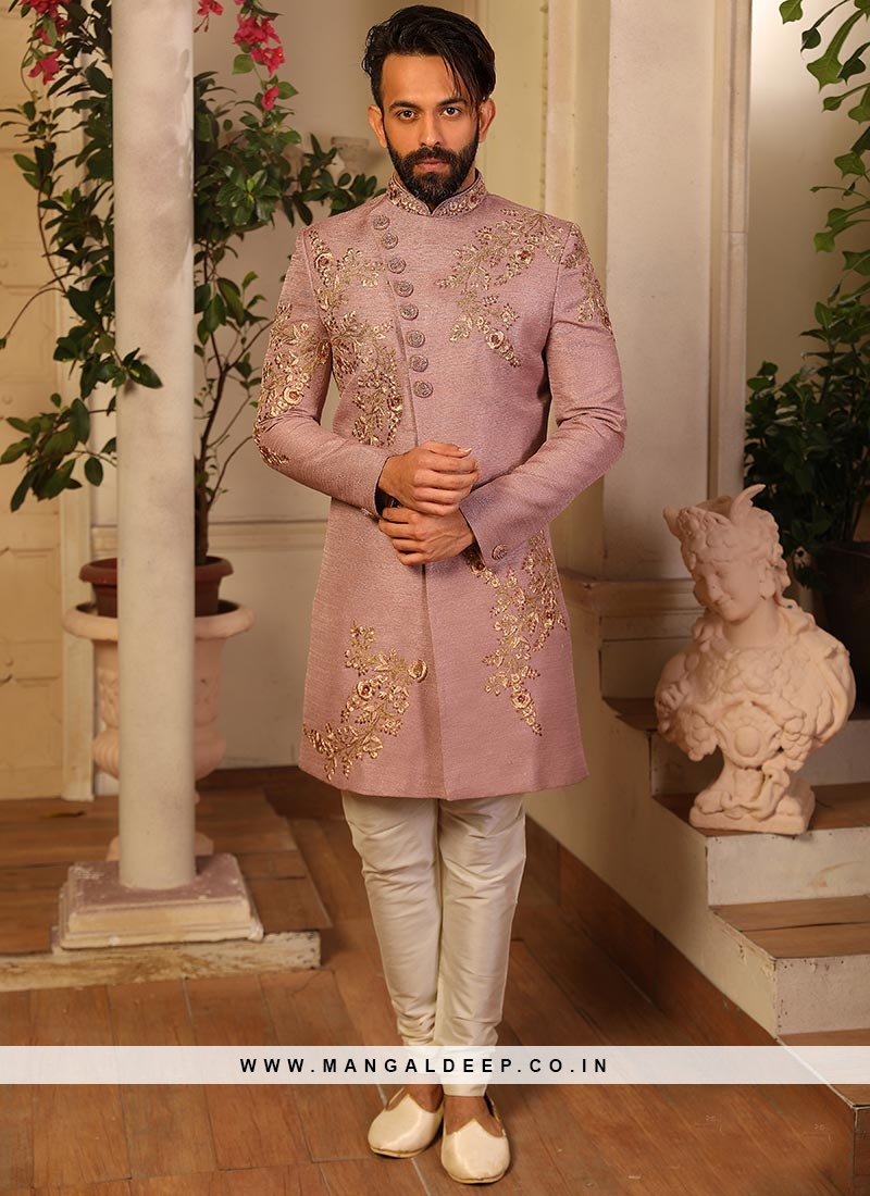 indo western dress pink colour