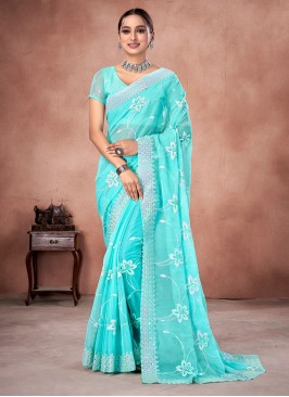 Attractive Sequins Ceremonial Classic Saree