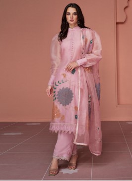 Auspicious Silk Pink Trendy Salwar Kameez