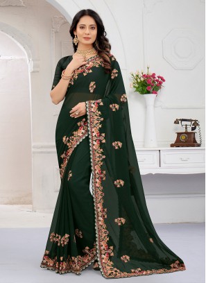 Awesome Georgette Wedding Traditional Designer Saree