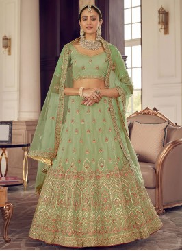 Awesome Green Wedding Designer Lehenga Choli