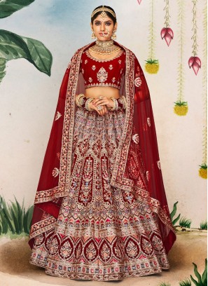 Awesome Velvet Dori Work Lehenga Choli