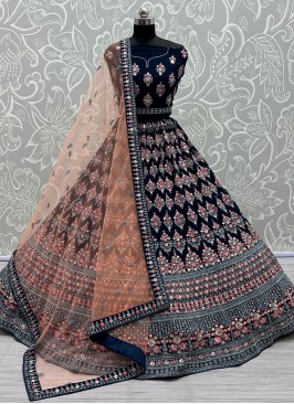 Awesome Zircon Wedding Lehenga Choli