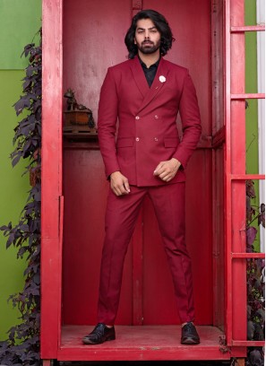 Azure Red Suit Set