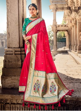 Banarasi Silk Classic Designer Saree in Red