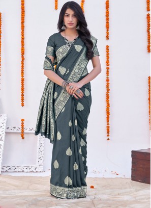 Banarasi Silk Grey Classic Saree