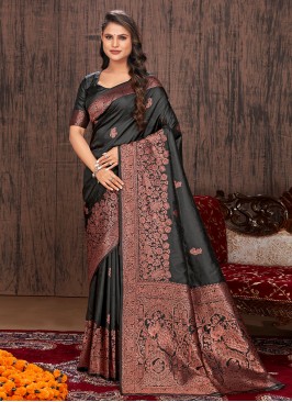 Banarasi Silk Grey Saree