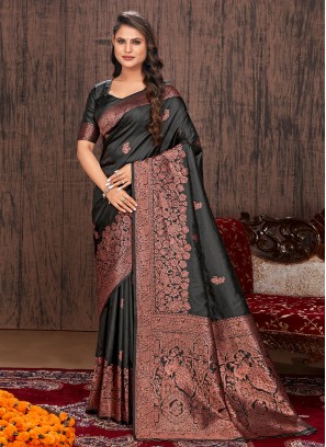 Banarasi Silk Grey Saree