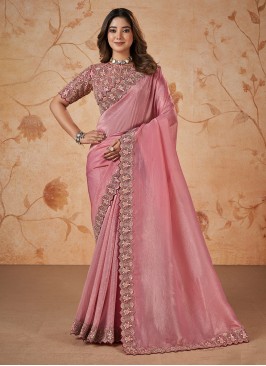Banarasi Silk Pink Classic Saree