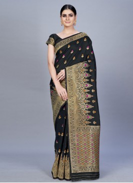 Banarasi Silk Saree in Black