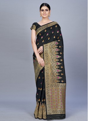 Banarasi Silk Saree in Black