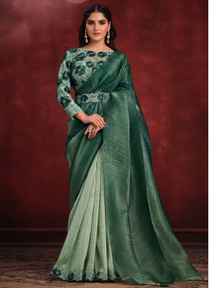 Banarasi Silk Thread Teal Designer Saree