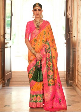 Banarasi Silk Yellow Saree