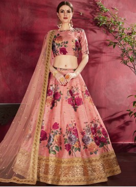 Banglori Silk Peach Designer Lehenga Choli