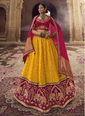 Baronial Embroidered Viscose A Line Lehenga Choli