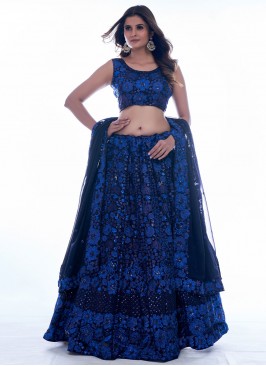 Baronial Georgette Sequins Lehenga Choli